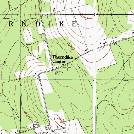 Topographic Map of Thorndike Center School, ME