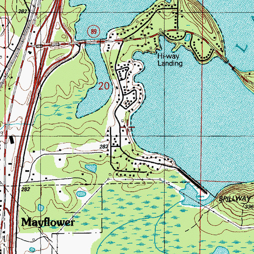 Topographic Map of Edwards Landing, AR