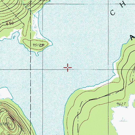 Topographic Map of Thoroughfare Brook, ME