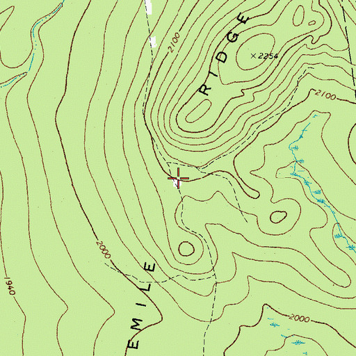 Topographic Map of Threemile Ridge, ME