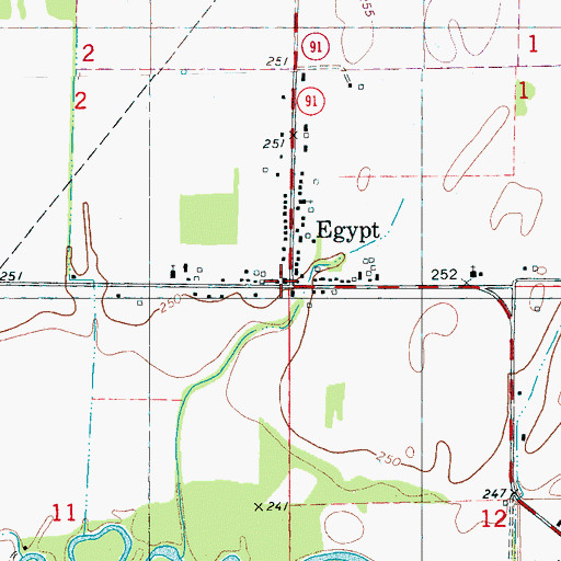 Topographic Map of Egypt, AR