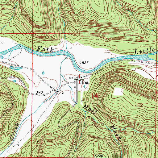 Topographic Map of Elba, AR