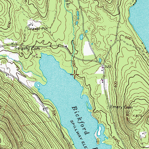 Topographic Map of Thurston Brook, ME