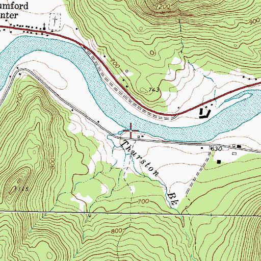 Topographic Map of Thurston Brook, ME