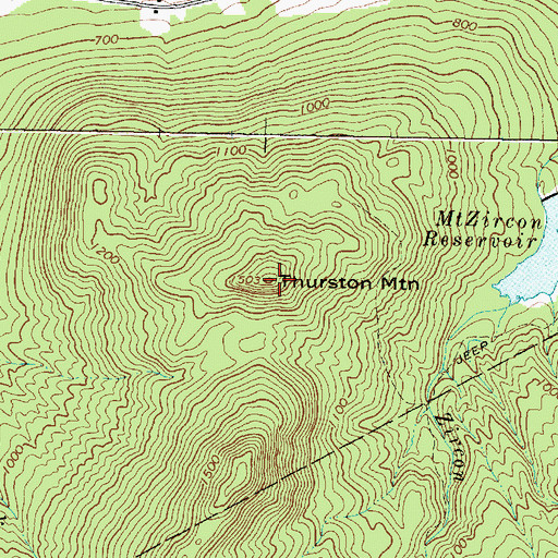 Topographic Map of Thurston Mountain, ME