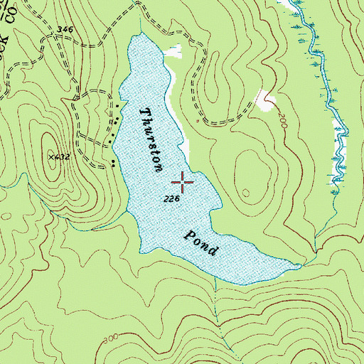 Topographic Map of Thurston Pond, ME