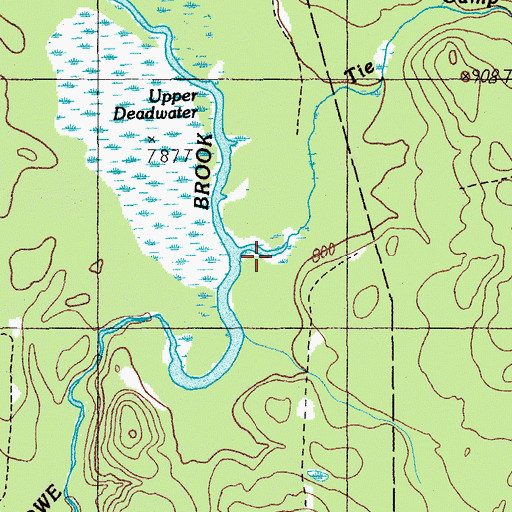 Topographic Map of Tie Camp Brook, ME