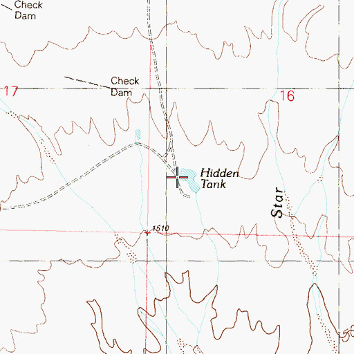 Topographic Map of Hidden Tank, AZ