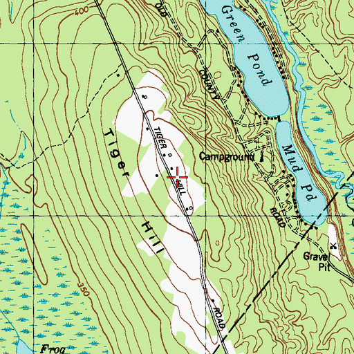 Topographic Map of Tiger Hill, ME