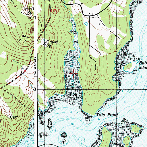 Topographic Map of Tills Cove, ME