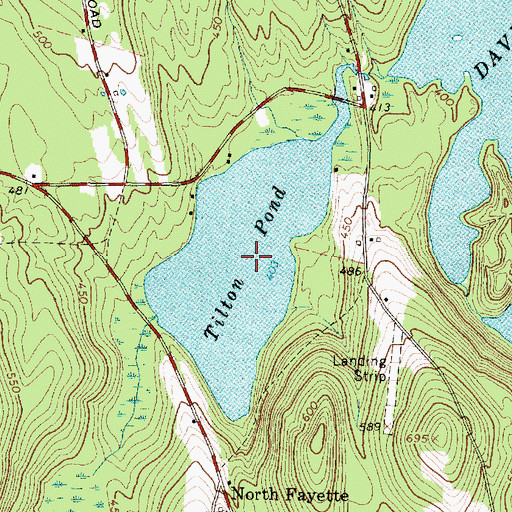Topographic Map of Tilton Pond, ME