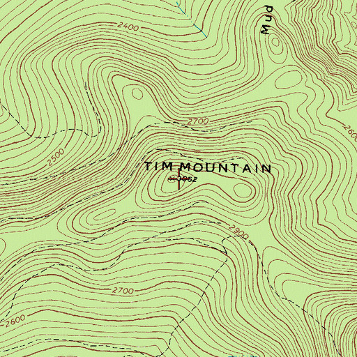 Topographic Map of Tim Mountain, ME