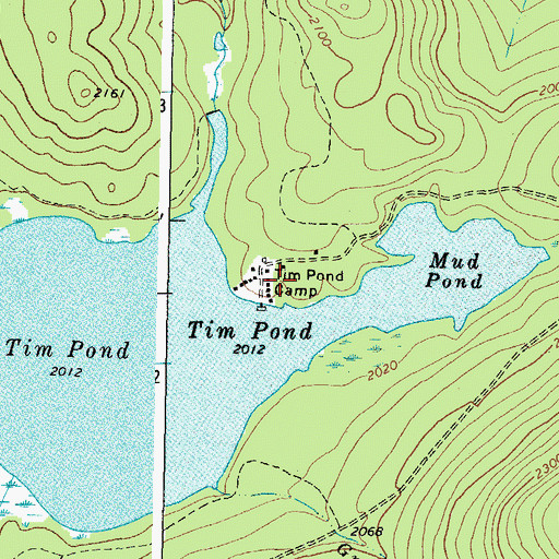 Topographic Map of Tim Pond Camp, ME
