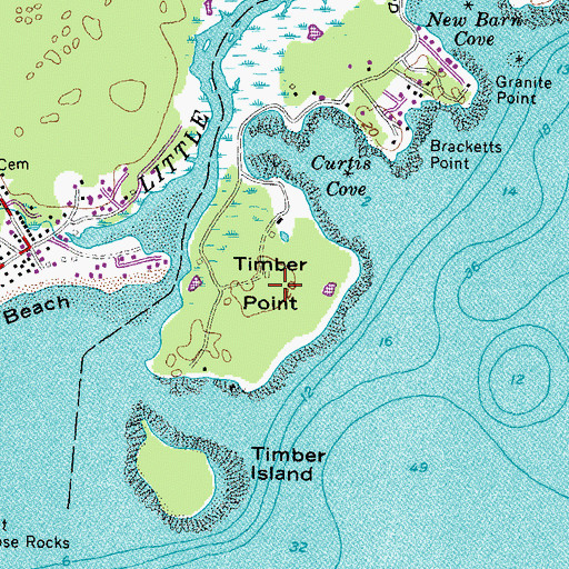 Topographic Map of Timber Point, ME