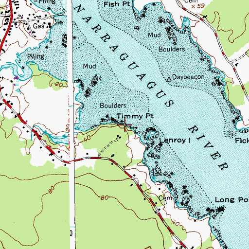 Topographic Map of Timmy Point, ME