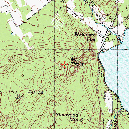 Topographic Map of Mount Tire'm, ME