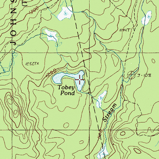 Topographic Map of Tobey Pond, ME
