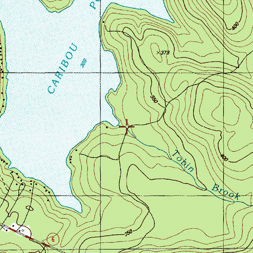 Topographic Map of Tobin Brook, ME