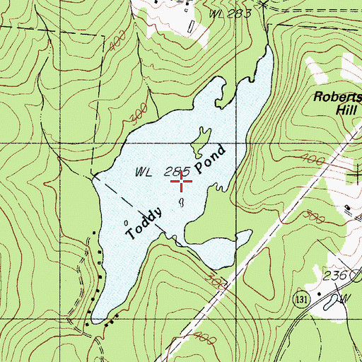 Topographic Map of Toddy Pond, ME