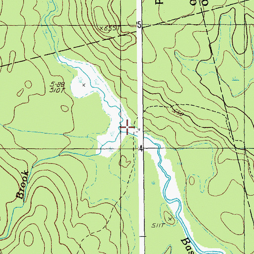 Topographic Map of Tolman Brook, ME