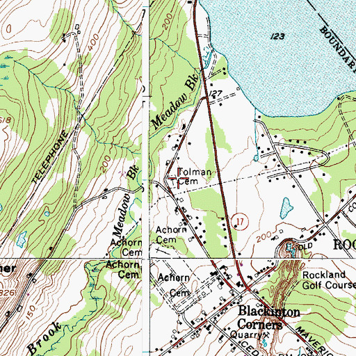 Topographic Map of Tolman Cemetery, ME