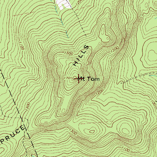 Topographic Map of Mount Tom, ME