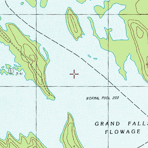 Topographic Map of Tomah Stream, ME