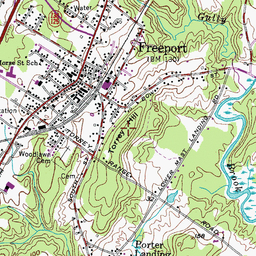 Topographic Map of Torrey Hill, ME