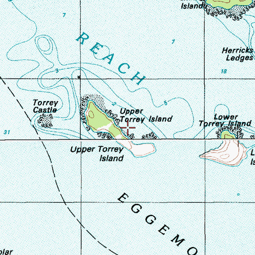 Topographic Map of Upper Torrey Island, ME