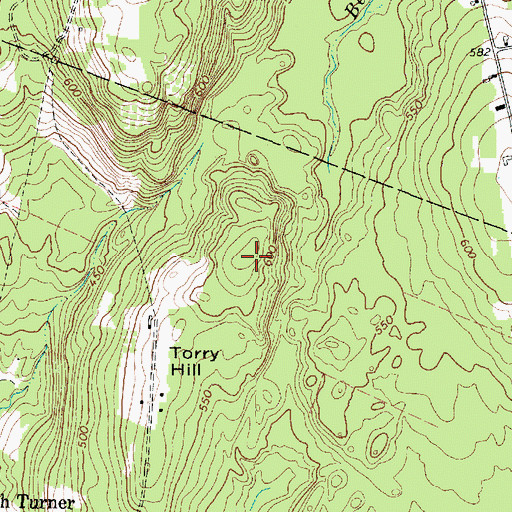 Topographic Map of Torry Hill, ME