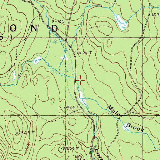 Topographic Map of Tower Stream, ME