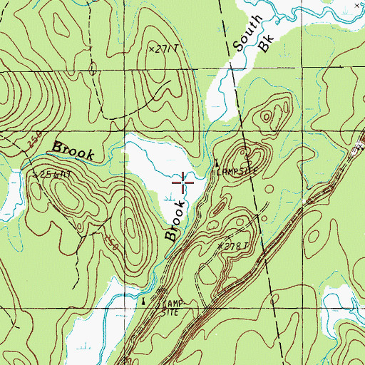 Topographic Map of Towers Brook, ME