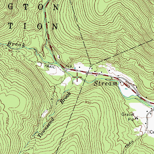 Topographic Map of Townsend Brook, ME