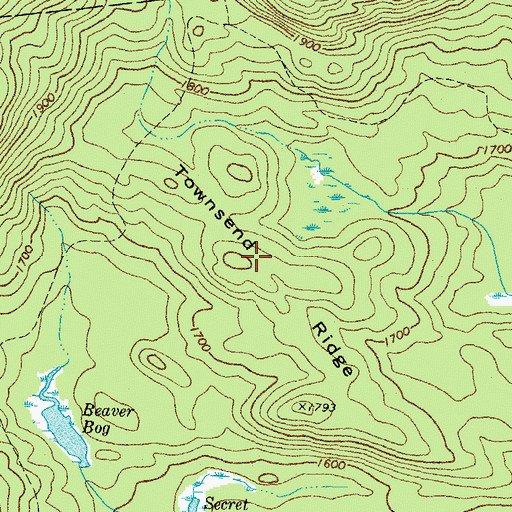 Topographic Map of Townsend Ridge, ME