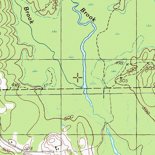 Topographic Map of Tracy Brook, ME