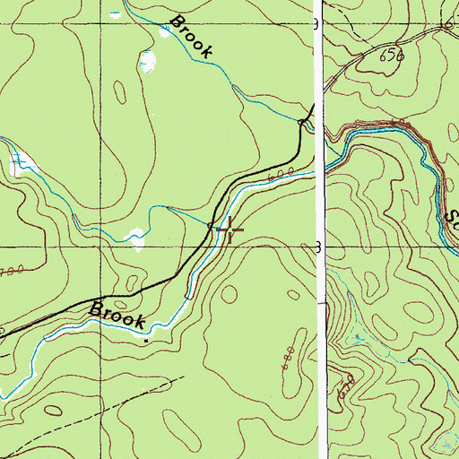 Topographic Map of Tracy Brook, ME