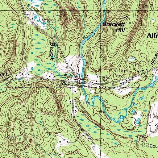Topographic Map of Trafton Brook, ME