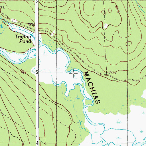 Topographic Map of Trafton Brook, ME