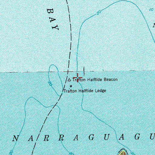 Topographic Map of Trafton Halftide Beacon, ME