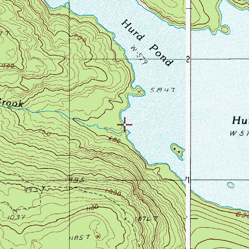 Topographic Map of Trail Brook, ME