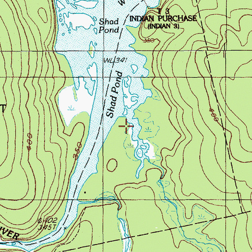 Topographic Map of Trapper Brook, ME