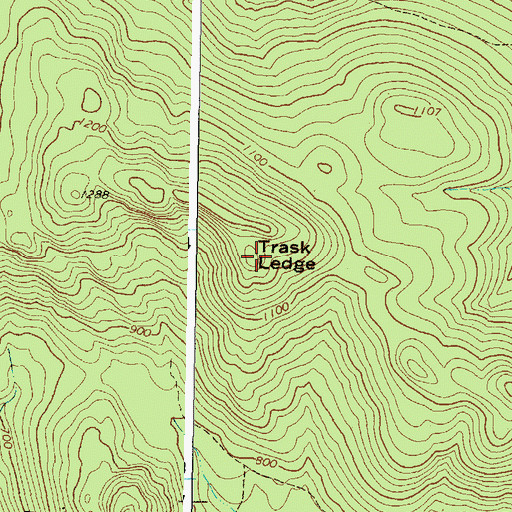 Topographic Map of Trask Ledge, ME