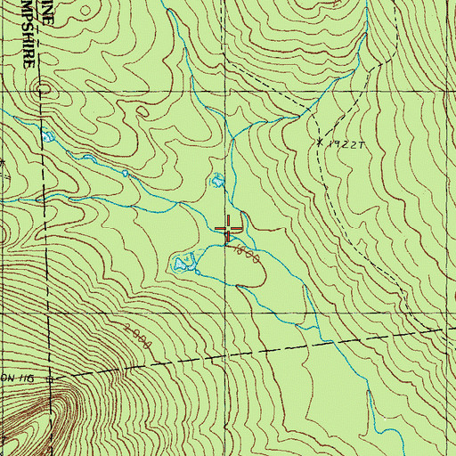 Topographic Map of Trestle Brook, ME
