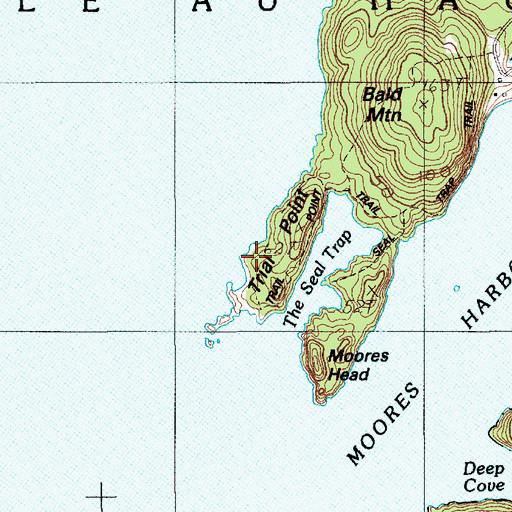 Topographic Map of Trial Point, ME