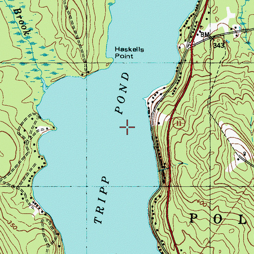 Topographic Map of Tripp Pond, ME