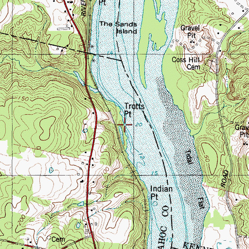 Topographic Map of Trotts Point, ME