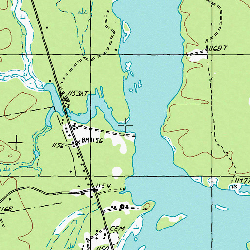 Topographic Map of Trout Brook, ME