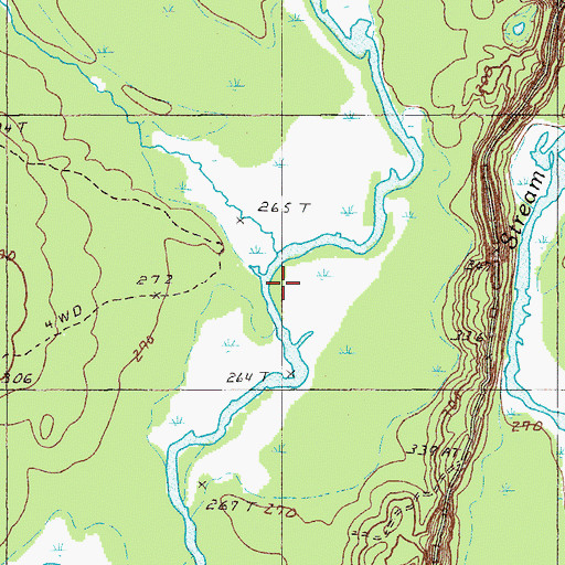 Topographic Map of Trout Brook, ME
