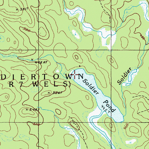 Topographic Map of Trout Brook, ME