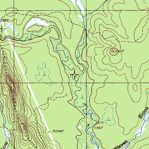Topographic Map of Trout Brook, ME